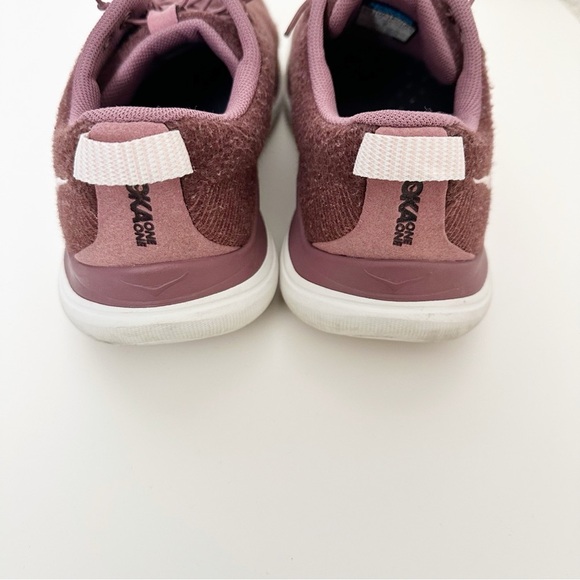 Hoka One One Hupana Flow Wool Sneakers Maroon Burgundy Size 8.5 - Picture 3 of 7